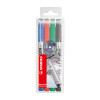 Marc. Permanente, Write-4-all, Punta Redonda, Fine F, 0.7 mm, Estuche x 4 Unds. 4 Colores Surtidos